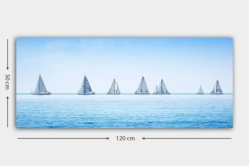 Canvasbilde YTY Nautical & Beach Flerfarget - 120x50 cm - Innredning - Bilder & kunst - Lerretsbilder