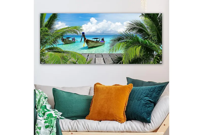 Canvasbilde YTY Nautical & Beach Flerfarget - 120x50 cm - Innredning - Bilder & kunst - Lerretsbilder