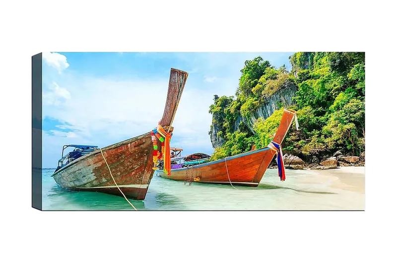 Canvasbilde YTY Nautical & Beach Flerfarget, 120x50 cm