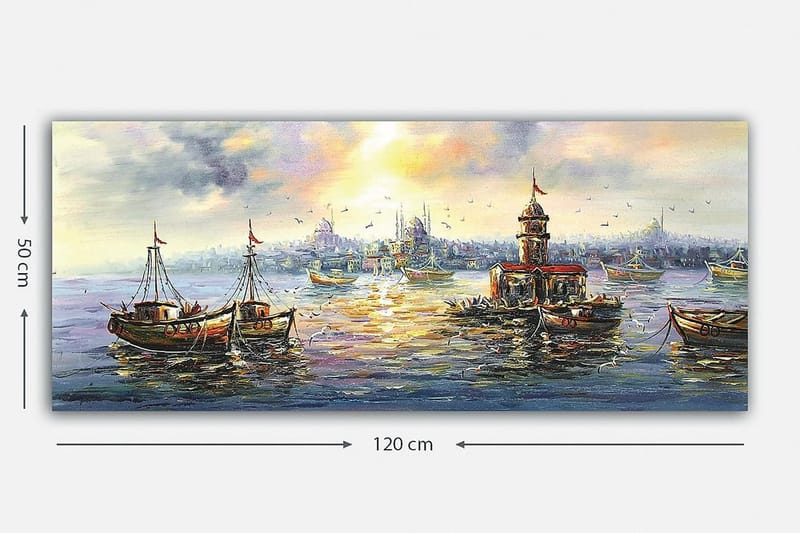 Canvasbilde YTY Nautical & Beach Flerfarget - 120x50 cm - Innredning - Bilder & kunst - Lerretsbilder