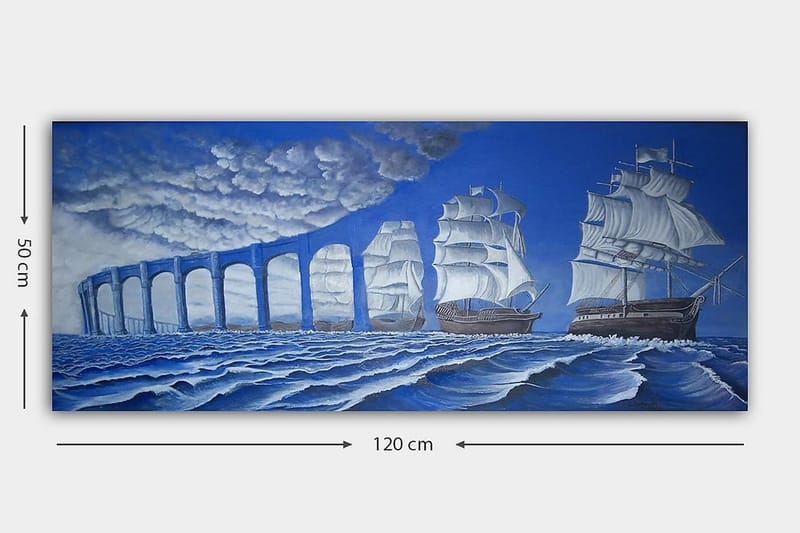 Canvasbilde YTY Nautical & Beach Flerfarget - 120x50 cm - Innredning - Bilder & kunst - Lerretsbilder
