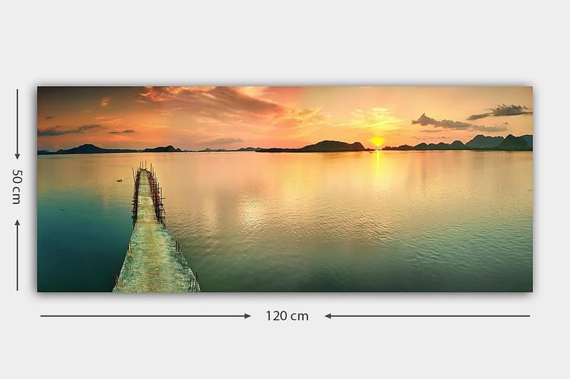 Canvasbilde YTY Nautical & Beach Flerfarget - 120x50 cm - Innredning - Bilder & kunst - Lerretsbilder