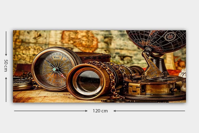 Canvasbilde YTY Nautical & Beach Flerfarget - 120x50 cm - Innredning - Bilder & kunst - Lerretsbilder