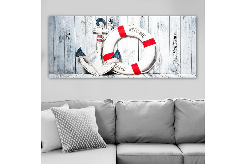 Canvasbilde YTY Nautical & Beach Flerfarget - 120x50 cm - Innredning - Bilder & kunst - Lerretsbilder