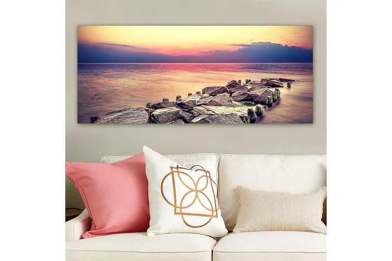 Canvasbilde YTY Nautical & Beach Flerfarget - 120x50 cm - Innredning - Bilder & kunst - Lerretsbilder