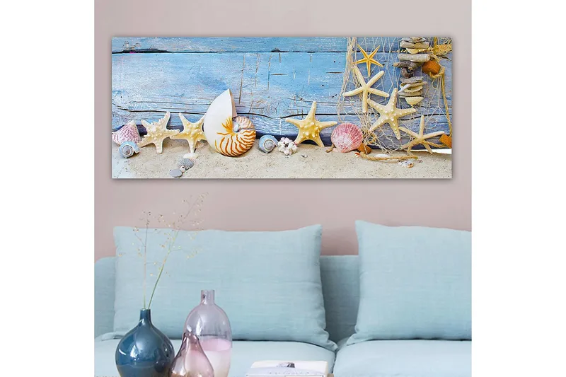 Canvasbilde YTY Nautical & Beach Flerfarget - 120x50 cm - Innredning - Bilder & kunst - Lerretsbilder