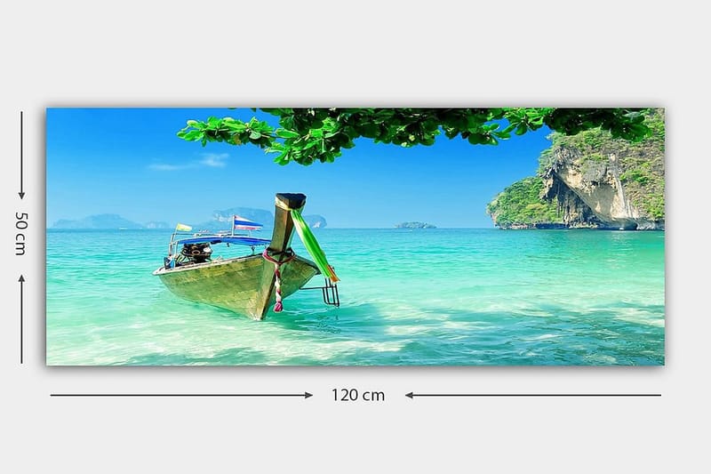 Canvasbilde YTY Nautical & Beach Flerfarget - 120x50 cm - Innredning - Bilder & kunst - Lerretsbilder