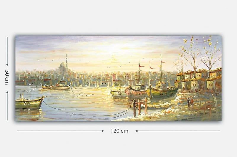 Canvasbilde YTY Nautical & Beach Flerfarget - 120x50 cm - Innredning - Bilder & kunst - Lerretsbilder