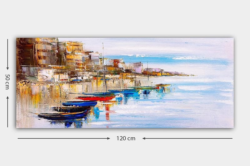 Canvasbilde YTY Nautical & Beach Flerfarget - 120x50 cm - Innredning - Bilder & kunst - Lerretsbilder