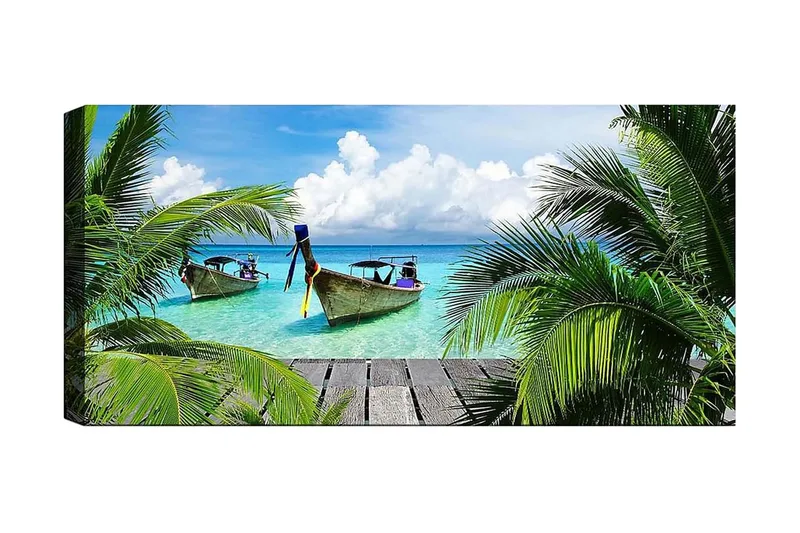 Canvasbilde YTY Nautical & Beach Flerfarget, 120x50 cm