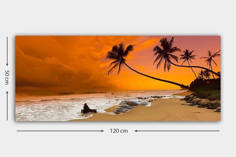 Canvasbilde YTY Nautical & Beach Flerfarget - 120x50 cm - Innredning - Bilder & kunst - Lerretsbilder