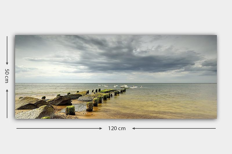 Canvasbilde YTY Nautical & Beach Flerfarget - 120x50 cm - Innredning - Bilder & kunst - Lerretsbilder