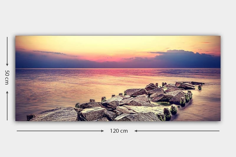 Canvasbilde YTY Nautical & Beach Flerfarget - 120x50 cm - Innredning - Bilder & kunst - Lerretsbilder