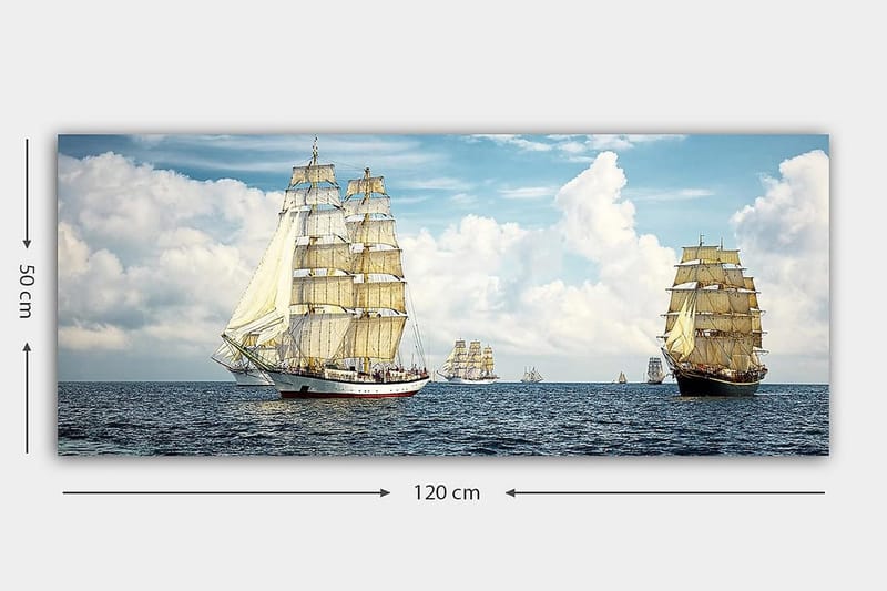 Canvasbilde YTY Nautical & Beach Flerfarget - 120x50 cm - Innredning - Bilder & kunst - Lerretsbilder