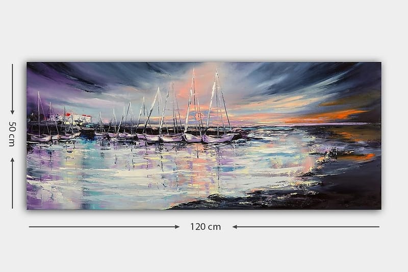 Canvasbilde YTY Nautical & Beach Flerfarget - 120x50 cm - Innredning - Bilder & kunst - Lerretsbilder