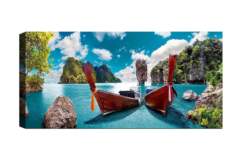 Canvasbilde YTY Nautical & Beach Flerfarget - 120x50 cm - Innredning - Bilder & kunst - Lerretsbilder