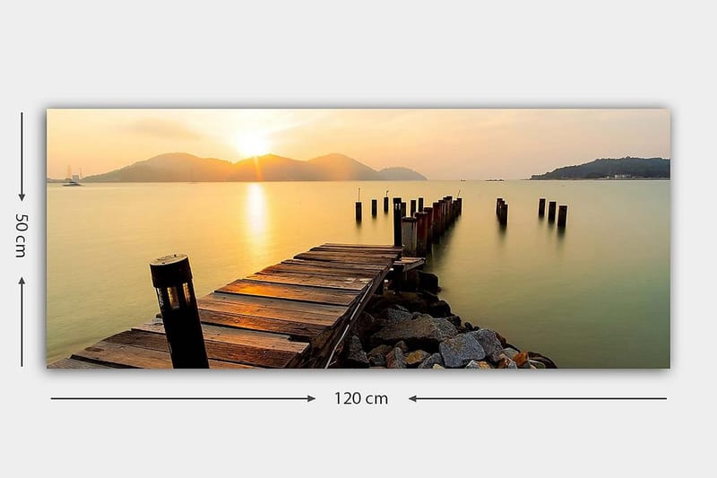 Canvasbilde YTY Nautical & Beach Flerfarget - 120x50 cm - Innredning - Bilder & kunst - Lerretsbilder