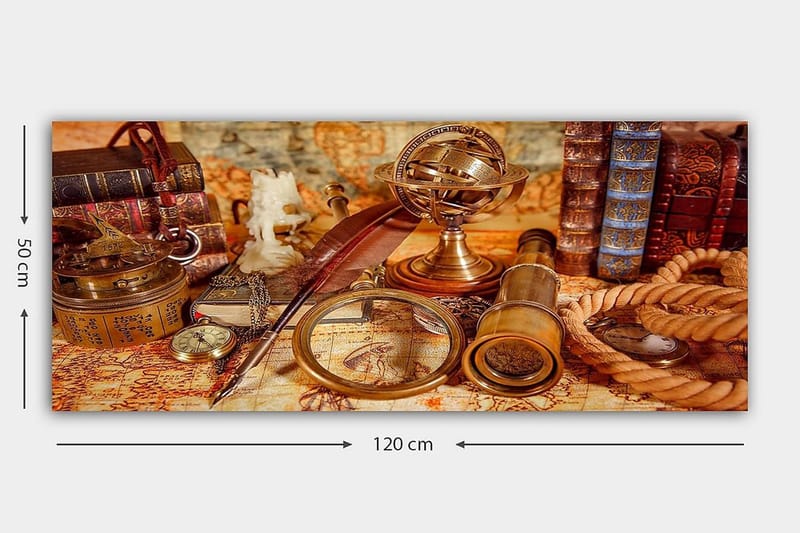 Canvasbilde YTY Nautical & Beach Flerfarget - 120x50 cm - Innredning - Bilder & kunst - Lerretsbilder