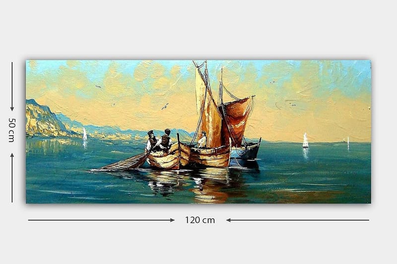Canvasbilde YTY Nautical & Beach Flerfarget - 120x50 cm - Innredning - Bilder & kunst - Lerretsbilder