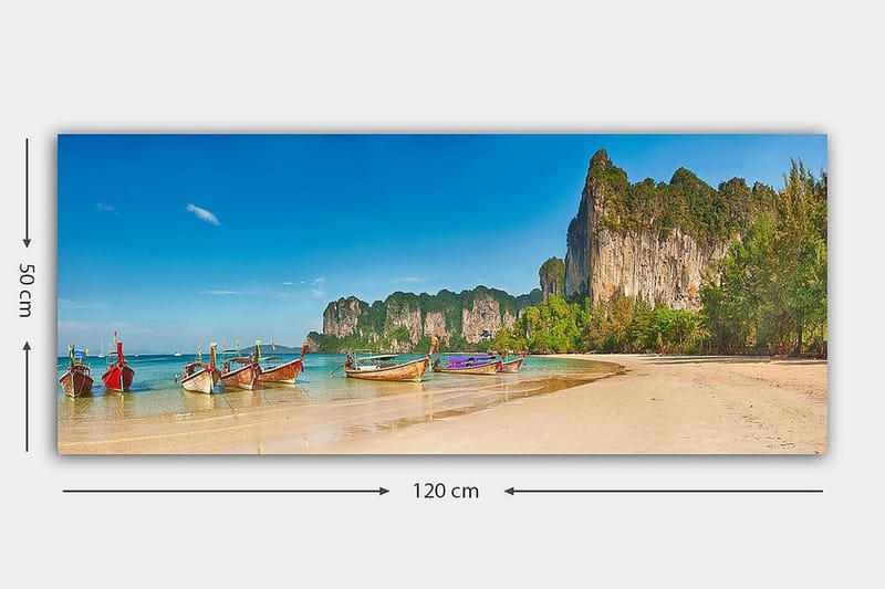 Canvasbilde YTY Nautical & Beach Flerfarget - 120x50 cm - Innredning - Bilder & kunst - Lerretsbilder