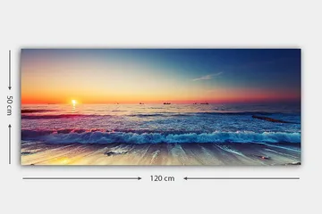 Canvasbilde YTY Nautical & Beach Flerfarget - 120x50 cm - Innredning - Bilder & kunst - Lerretsbilder