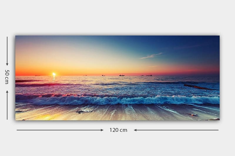 Canvasbilde YTY Nautical & Beach Flerfarget - 120x50 cm - Innredning - Bilder & kunst - Lerretsbilder