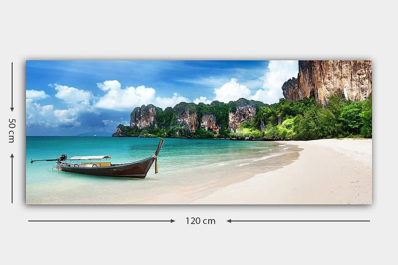 Canvasbilde YTY Nautical & Beach Flerfarget - 120x50 cm - Innredning - Bilder & kunst - Lerretsbilder