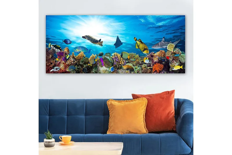 Canvasbilde YTY Nautical & Beach Flerfarget - 120x50 cm - Innredning - Bilder & kunst - Lerretsbilder