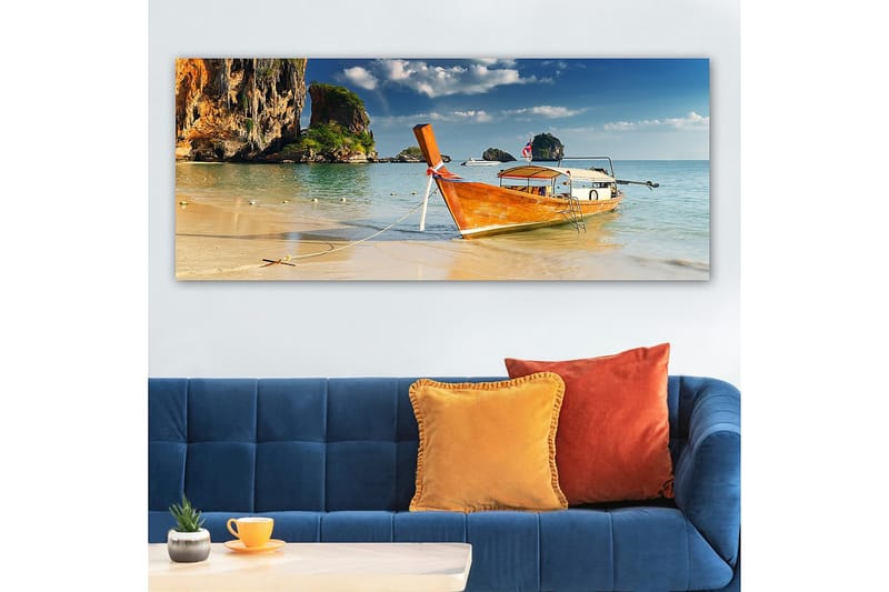 Canvasbilde YTY Nautical & Beach Flerfarget - 120x50 cm - Innredning - Bilder & kunst - Lerretsbilder