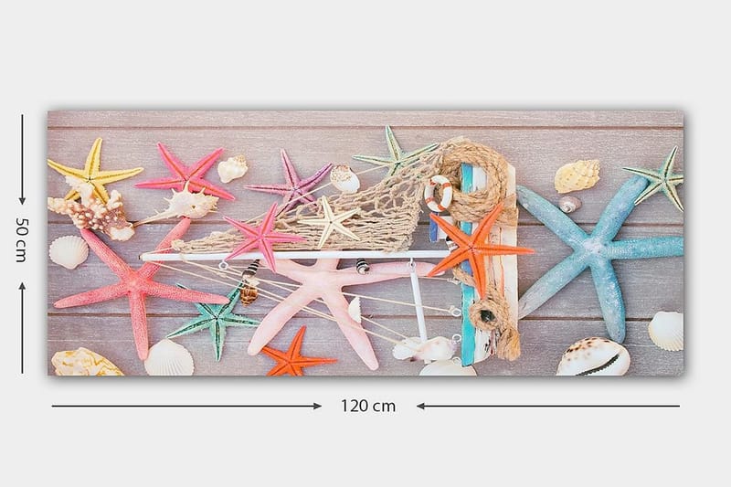 Canvasbilde YTY Nautical & Beach Flerfarget - 120x50 cm - Innredning - Bilder & kunst - Lerretsbilder