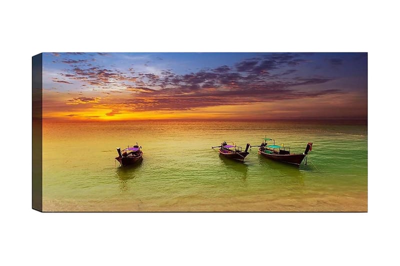 Canvasbilde YTY Nautical & Beach Flerfarget, 120x50 cm