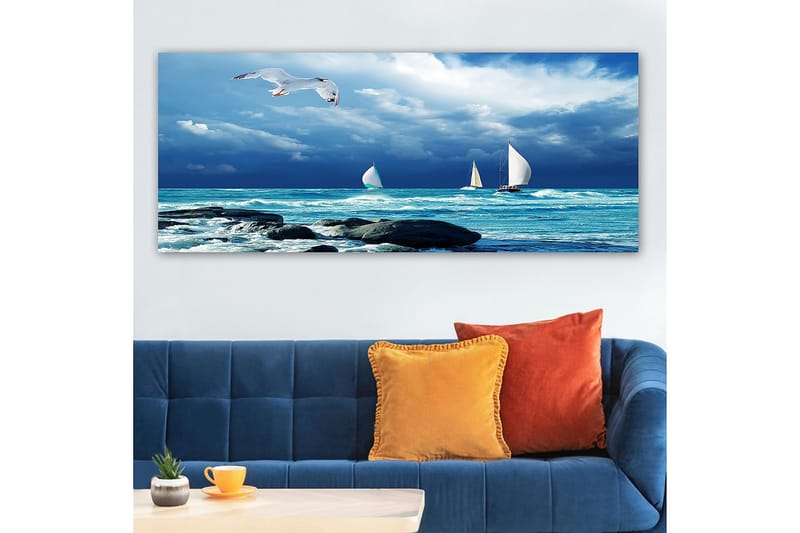 Canvasbilde YTY Nautical & Beach Flerfarget - 120x50 cm - Innredning - Bilder & kunst - Lerretsbilder