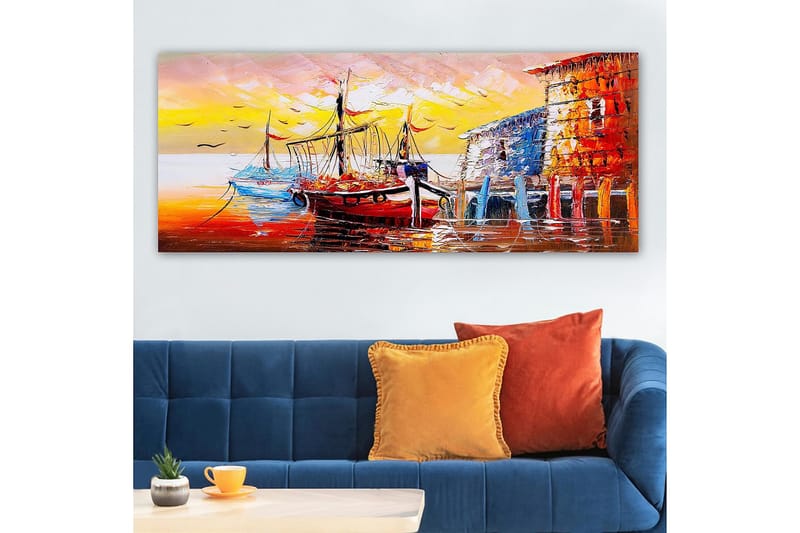 Canvasbilde YTY Nautical & Beach Flerfarget - 120x50 cm - Innredning - Bilder & kunst - Lerretsbilder