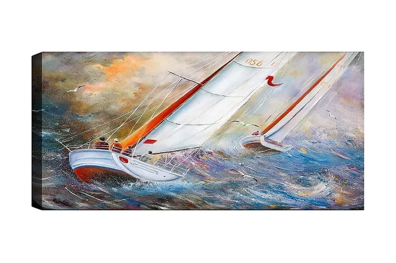 Canvasbilde YTY Nautical & Beach Flerfarget - 120x50 cm - Innredning - Bilder & kunst - Lerretsbilder