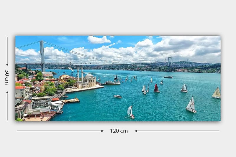 Canvasbilde YTY Nautical & Beach Flerfarget - 120x50 cm - Innredning - Bilder & kunst - Lerretsbilder