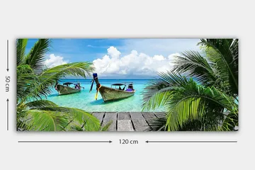 Canvasbilde YTY Nautical & Beach Flerfarget - 120x50 cm - Innredning - Bilder & kunst - Lerretsbilder