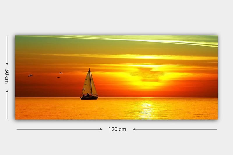 Canvasbilde YTY Nautical & Beach Flerfarget - 120x50 cm - Innredning - Bilder & kunst - Lerretsbilder