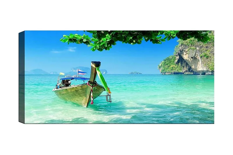 Canvasbilde YTY Nautical & Beach Flerfarget - 120x50 cm - Innredning - Bilder & kunst - Lerretsbilder