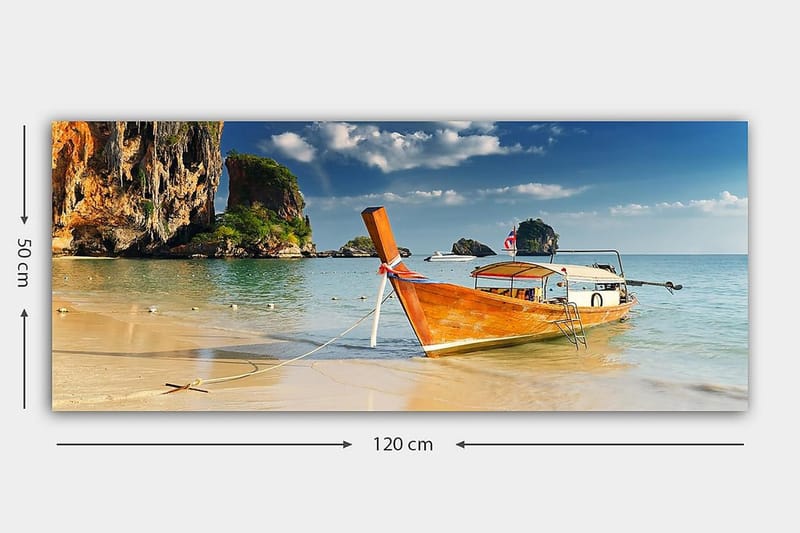 Canvasbilde YTY Nautical & Beach Flerfarget - 120x50 cm - Innredning - Bilder & kunst - Lerretsbilder