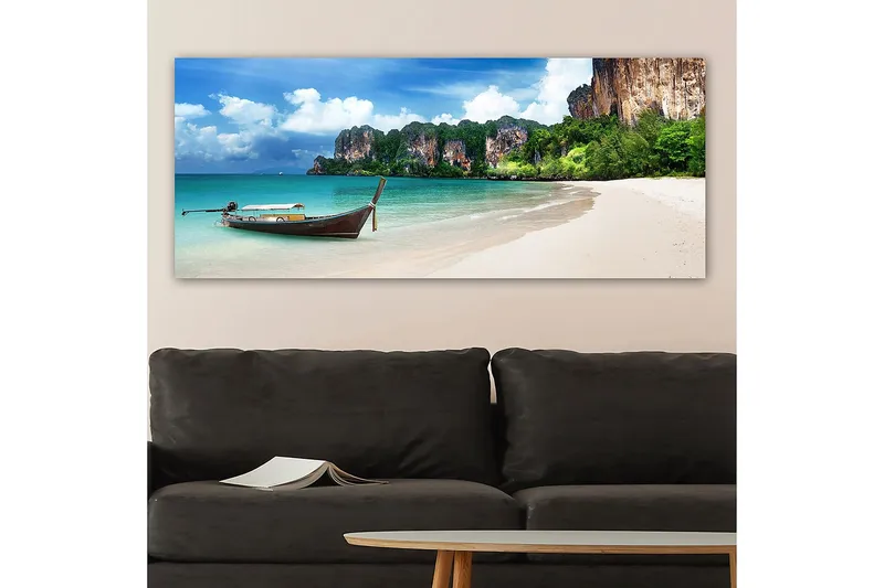 Canvasbilde YTY Nautical & Beach Flerfarget - 120x50 cm - Innredning - Bilder & kunst - Lerretsbilder