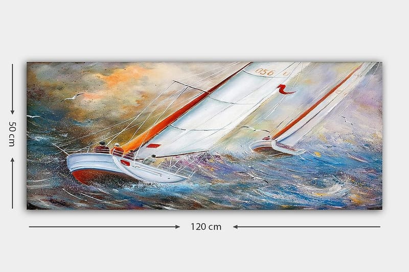 Canvasbilde YTY Nautical & Beach Flerfarget - 120x50 cm - Innredning - Bilder & kunst - Lerretsbilder