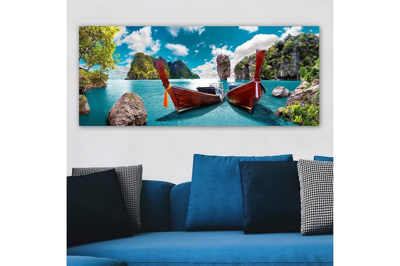 Canvasbilde YTY Nautical & Beach Flerfarget - 120x50 cm - Innredning - Bilder & kunst - Lerretsbilder