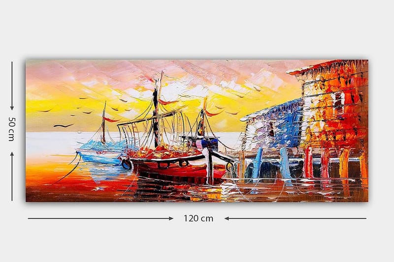 Canvasbilde YTY Nautical & Beach Flerfarget - 120x50 cm - Innredning - Bilder & kunst - Lerretsbilder