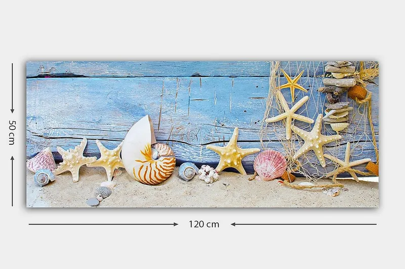 Canvasbilde YTY Nautical & Beach Flerfarget - 120x50 cm - Innredning - Bilder & kunst - Lerretsbilder