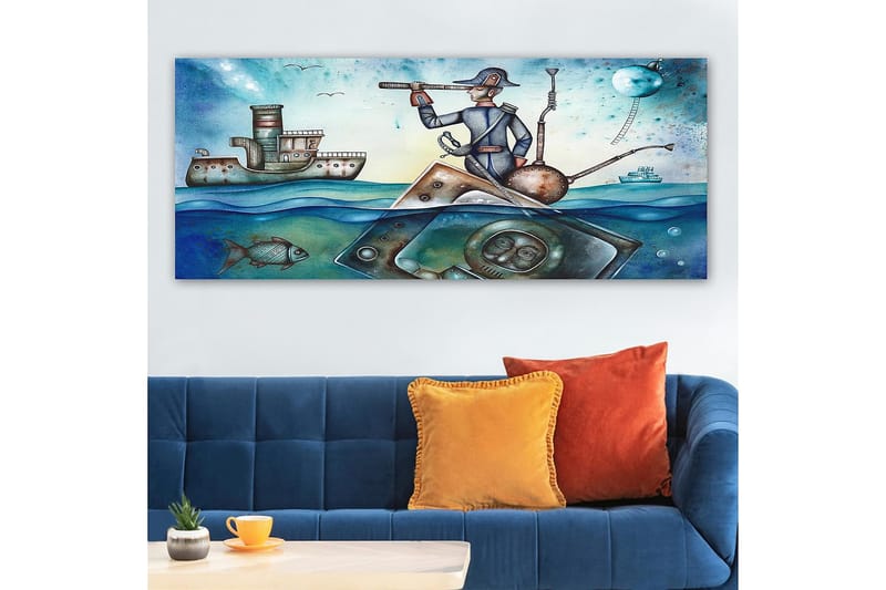 Canvasbilde YTY Nautical & Beach Flerfarget - 120x50 cm - Innredning - Bilder & kunst - Lerretsbilder