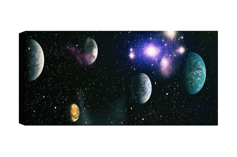 Canvasbilde YTY Outer Space Flerfarget - 120x50 cm - Lerretsbilder