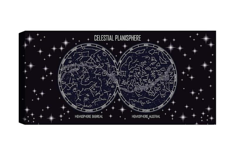 Canvasbilde YTY Outer Space Flerfarget - 120x50 cm - Innredning - Bilder & kunst - Lerretsbilder