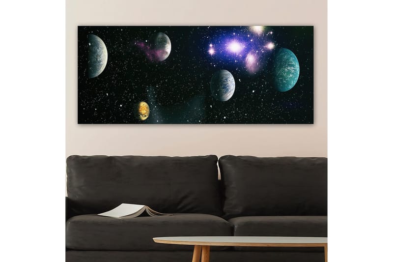 Canvasbilde YTY Outer Space Flerfarget - 120x50 cm - Innredning - Bilder & kunst - Lerretsbilder
