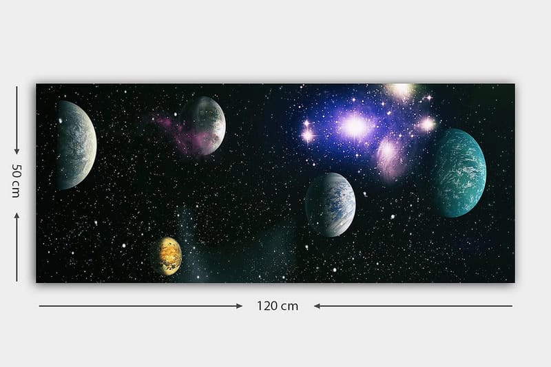 Canvasbilde YTY Outer Space Flerfarget - 120x50 cm - Innredning - Bilder & kunst - Lerretsbilder