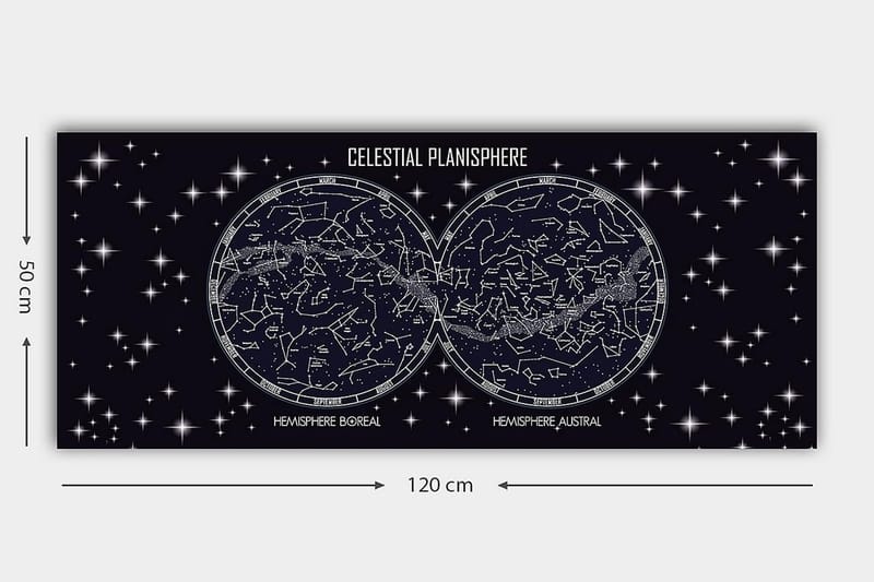 Canvasbilde YTY Outer Space Flerfarget - 120x50 cm - Innredning - Bilder & kunst - Lerretsbilder